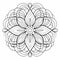 Elegant Flower Mandala Coloring Page For Relaxation
