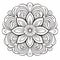 Elegant Flower Mandala Coloring Page For Serene Relaxation