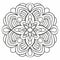 Elegant Flowermandal Coloring Page: Subtle Abstraction For Relaxation