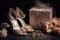 elegant footwear collection for wedding, with bridal shoes and accessories