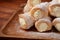 Elegant french cream horn pastries. Delicious cream horns