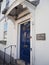 An elegant front door of a house in Wimborne Minster, Dorset, UK