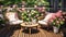 Elegant Garden Retreat: Rattan Patio Set\\\'s Serene Sanctuary