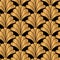 Elegant Gatsby Art Deco Gold Seamless Pattern