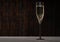 Elegant glass or flute of bubbly champagne