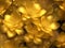 elegant, glistening lush blooms of golden flowers AI Generated