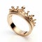 Elegant Gold Crown Ring With Diamonds - Daz3d Inspired