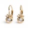 Elegant Gold Diamond Earrings With White Topaz - Inspired By Royalty