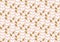 Elegant gold and pale rosy leaf seamless pattern.