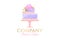 Elegant Gold and Pastel Cake Logo Design