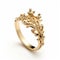 Elegant Gold Ring With Diamond Center - Inspired By Crown