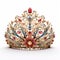 Elegant Gold Tiara With Gemstones - Inspired By Maharani