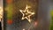 Elegant golden Christmas star shine. Star Light Decorations