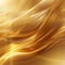 Elegant golden fabric flowing in the wind