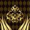 Elegant golden traditional ottoman turkish design