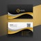 Elegant golden wavy premium business card design