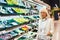 Elegant, good looking senior woman doing shopping in a supermarket