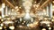 Elegant Grand Ballroom with Luxurious Chandeliers and Warm Lighting, AI Generated