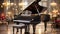 Elegant grand piano indoors scene