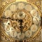 Elegant grandfather clock face