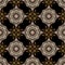 Elegant greek vector 3d seamless pattern. Ornamental luxury chains background. Modern repeat ornate backdrop. Greek key