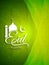 Elegant green color Eid mubarak card design.