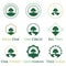 Elegant Green Ecology Oak Tree Logo Identity Bundle Set