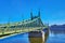 The elegant green Liberty Bridge, Budapest, Hungary