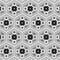 Elegant grey hexagons in a seamless pattern with decorative florals and stars