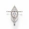 Elegant Hairpin With Pearlfilled Pear And Diamonds In Precisionist Style