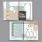 Elegant half-fold brochure design with geometric element