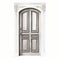 Elegant Hand-carved Front Door With Modern European Ink Painting Style