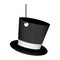 elegant hanging hat icon