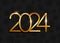Elegant Happy New Year background with golden numbers