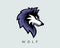 Elegant Head wolf e-sport style look logo design inspiration