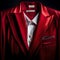 Elegant high quality business suit in red - ai generated image