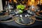 Elegant holiday table, catering, creative approach to the event