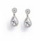 Elegant Hollow Halo Diamond Earrings In 18k White Gold