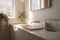 elegant house sink bathroom modern luxury design sunlight interior counter faucet. Generative AI.