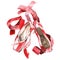 Elegant illustration of ballet pink shoes with ribbon. . Isolated on white.
