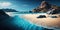 Elegant image of blue water and beach, This visual is fitting for your projects