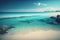 Elegant image of blue water and beach, This visual is fitting for your projects