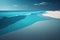 Elegant image of blue water and beach, This visual is fitting for your projects
