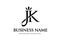 Elegant initial letter jk with crown logo vector