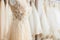 Elegant lace dress on dummy in wedding