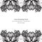 Elegant Lace Greeting delicate card Black and White color. Vector illustration