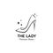 Elegant lady shoe logo design