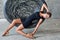 Elegant latin women dancer at hanging chair