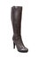 Elegant leather boot with high heel