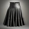 Elegant Leather Skirt: Realistic Hyper-detailed Rendering On Dark Background